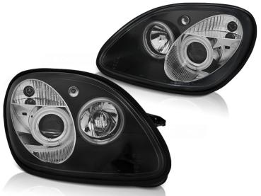 Scheinwerfer CCFL Angel Eyes für Mercedes SLK R170 Bj. 96-04 Schwarz